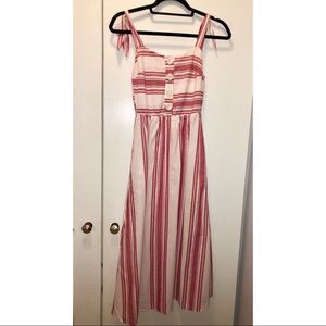 Zara Dresses - Zara striped red midi dress with pockets Zara Dresses - Zara striped red midi dress with pockets
